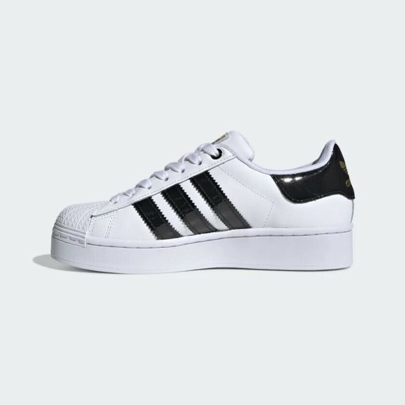 Adidas Originals Womens White Black SUPERSTAR BOLD Sneakers Size 7 us FV3336 - Picture 4 of 5